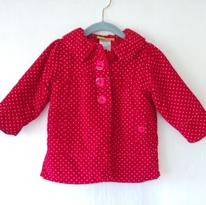 PENELOPE MACK baby girl Red heart peacoat 18 mo